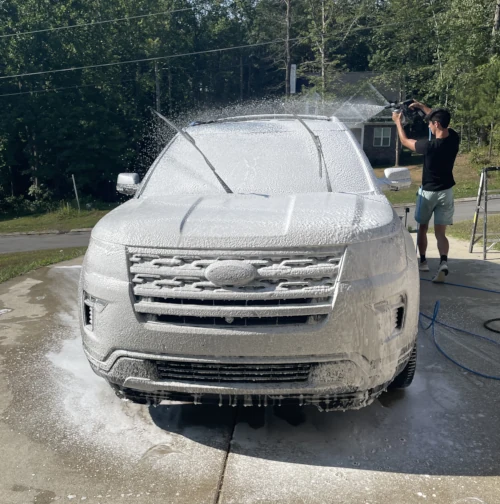 Ford Explorer getting our premium wash detailing service
